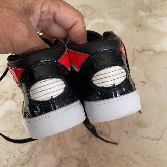 Adidas Infant Hard Court Hi I - Chicago Bulls Black White Red - Picture 6 of 11